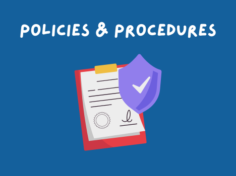 Blue backgrounnd with a illustration of a document